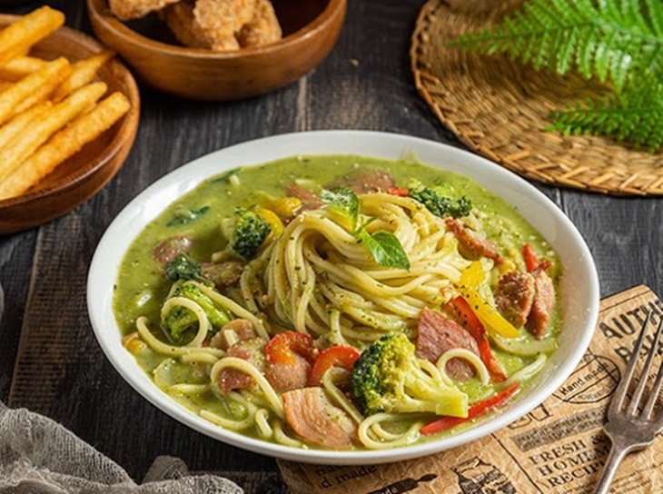 培根青醬義大利麵