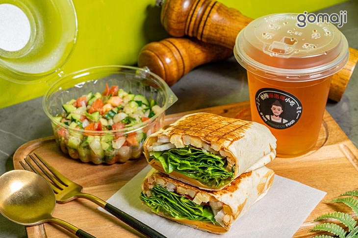 素食壓餅 (搭配C套餐沙拉+飲料)