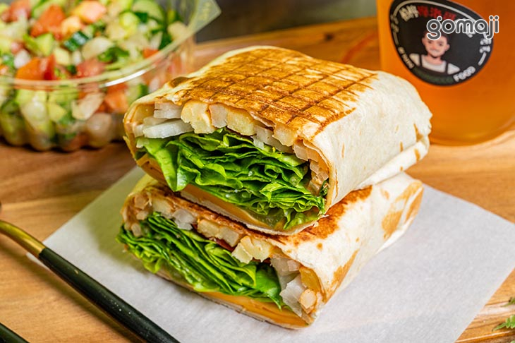 素食壓餅 (搭配C套餐沙拉+飲料)