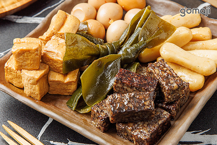 鵪鶉蛋+小豆干+海帶+米血糕+甜不辣