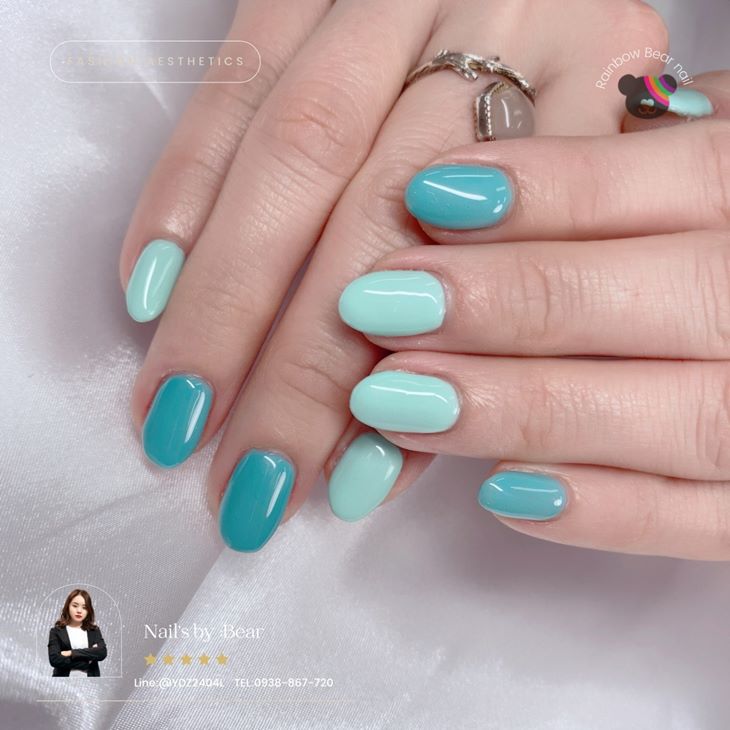 手部凝膠美甲上色