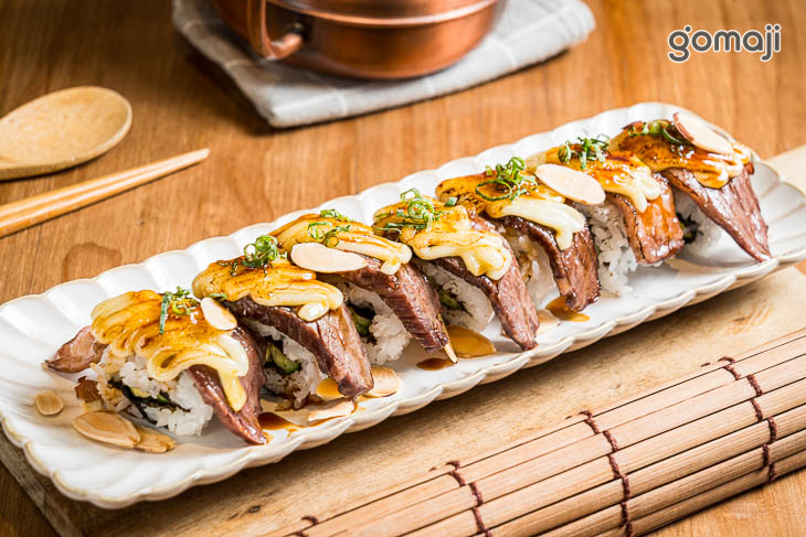 焦糖牛肉蘆筍捲