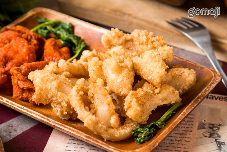 招牌魷魚絲+雞皮