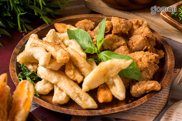 甜不辣+鹽酥杏鮑菇