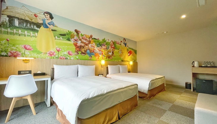 升等房型｜歡樂主題房(二大床)