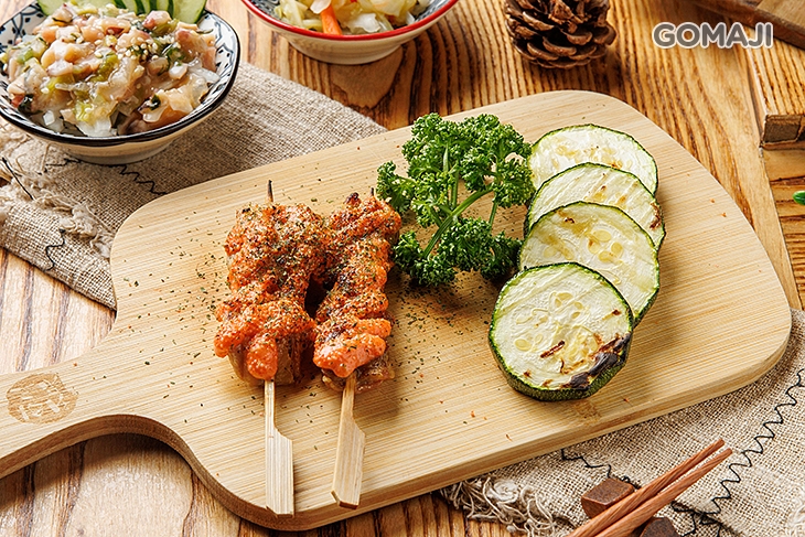 明太子雞肉串&鹽烤櫛瓜