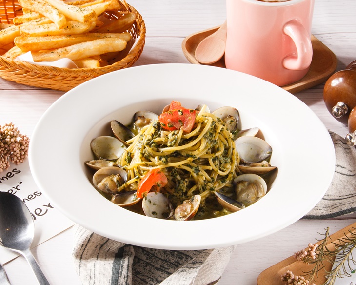 青醬蛤蠣義大利麵