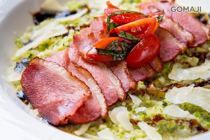 櫻桃鴨胸奶油綠花椰米燉飯