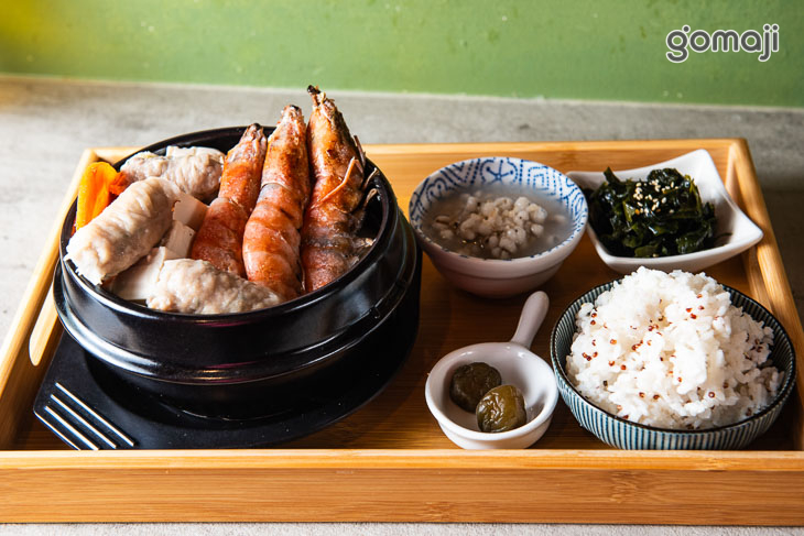 蒜香大蝦燕餃煲