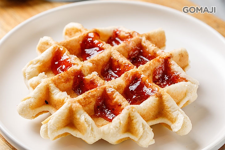 草莓果醬鬆餅