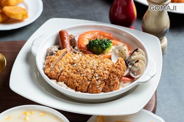 豬排奶香白醬燉飯
