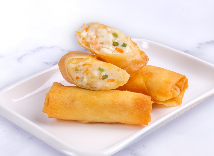 蛋白蝦春卷