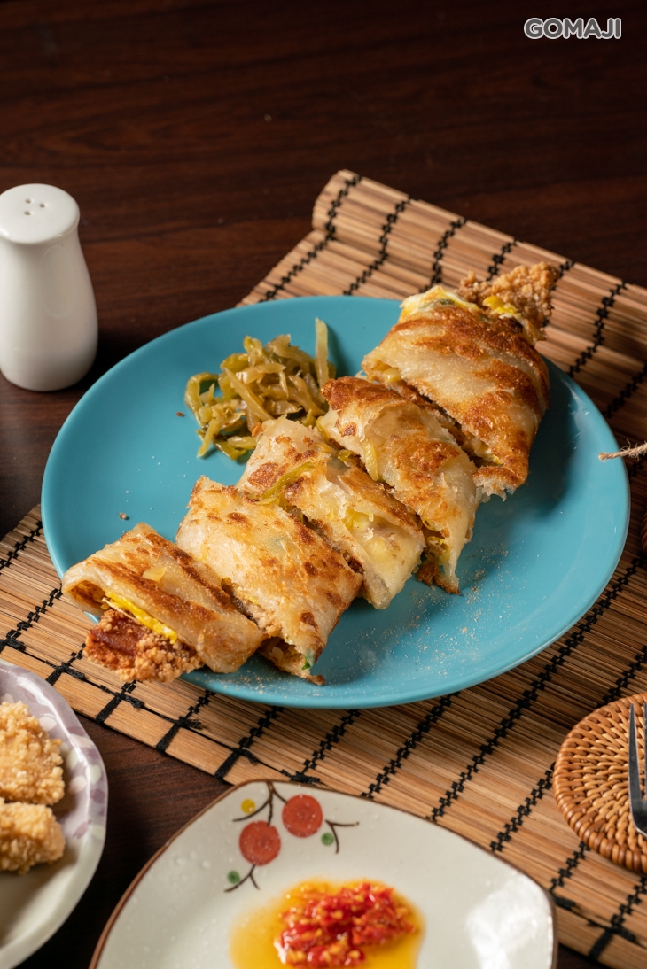 炸豬排蔥抓餅加蛋