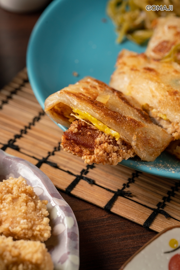 炸豬排蔥抓餅加蛋