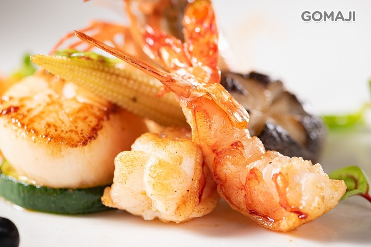 時令海鮮盤(時令鮮魚+鮮蝦+干貝)