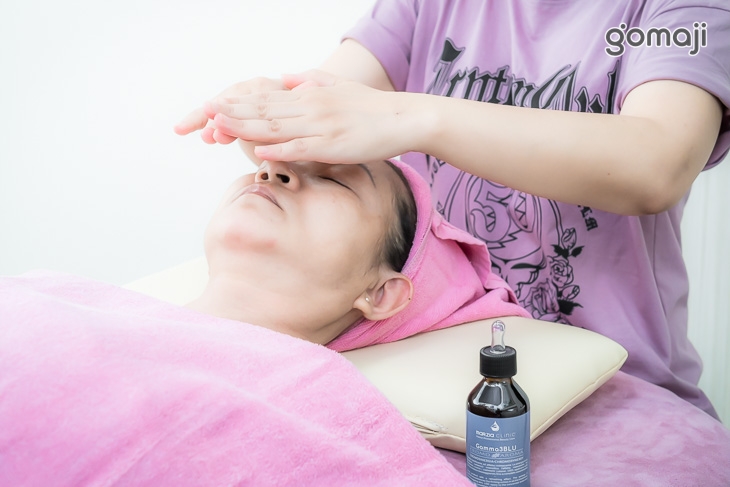 正面頭部抗壓按摩