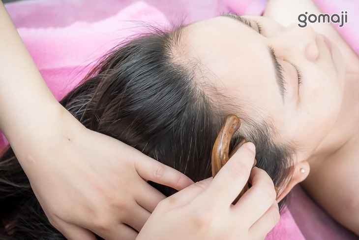 正面頭部抗壓按摩