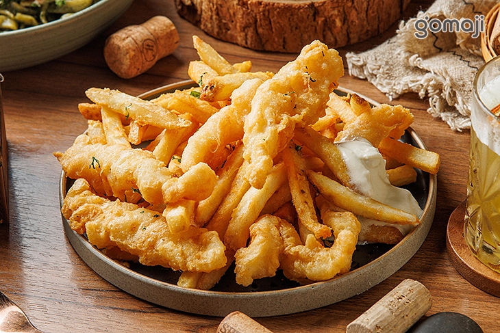 藍紋起司炸魚薯條