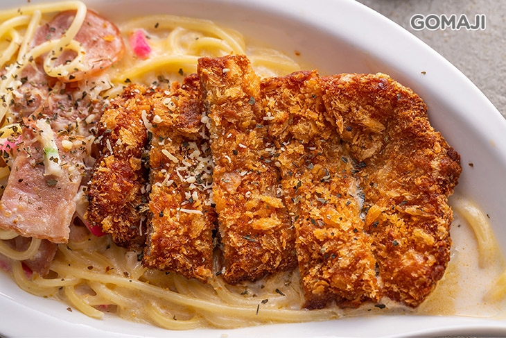 義大利麵/神戶炸豬排/奶油培根白醬