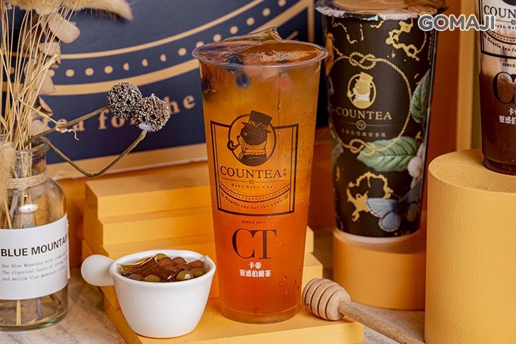 初芽綠茶＋花瓣混珠凍