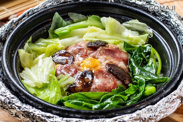 臘味咸蛋肉餅飯
