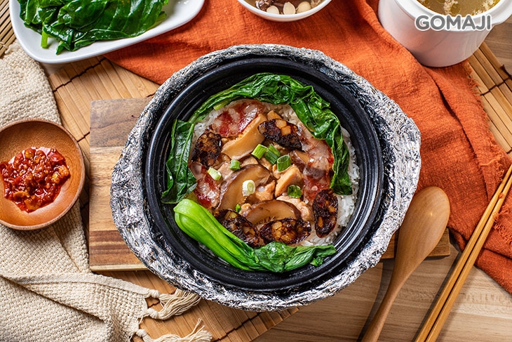 雙拼煲仔飯(臘味香菇+臘味煲仔) 