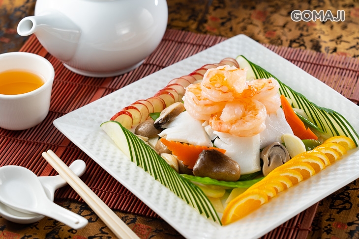 碧綠鮮雙脆(蝦球+花枝片)一份