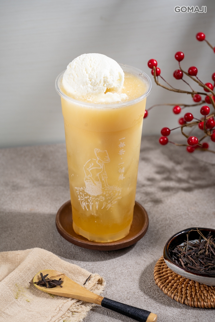 冰淇淋綠茶
