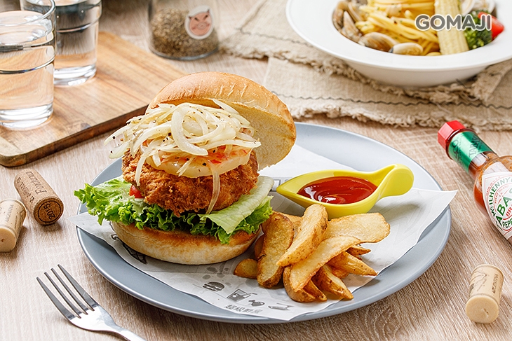 泰式鳳梨金錢蝦餅堡