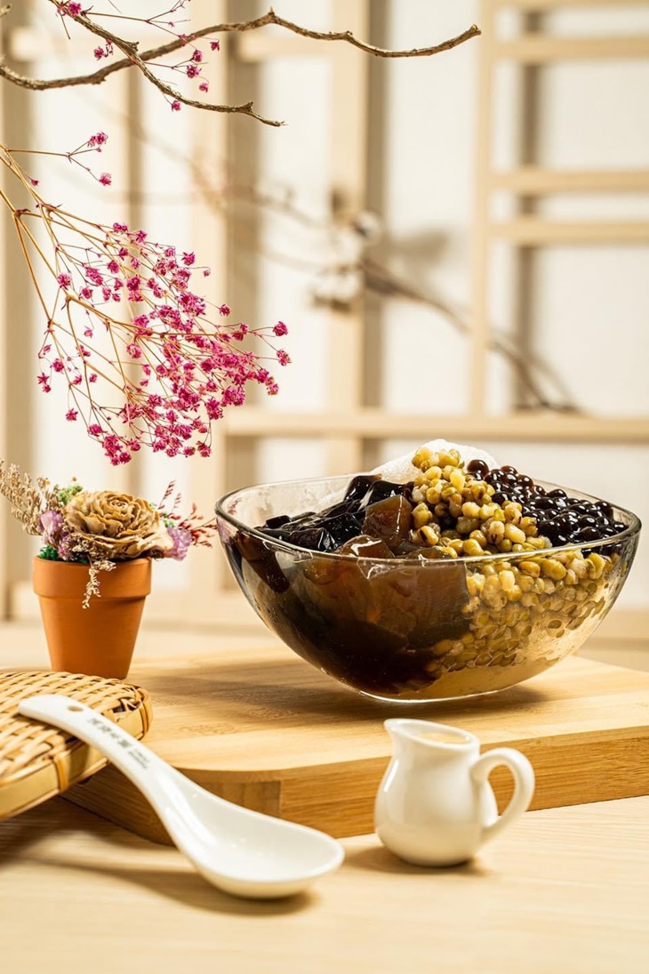 滿溢本舖 綠豆仙草粉圓冰