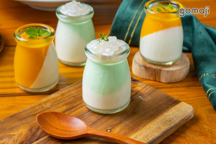 香蘭奶酪 芒果奶酪雙色