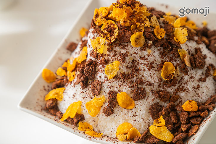 脆片巧克力牛奶雪花冰