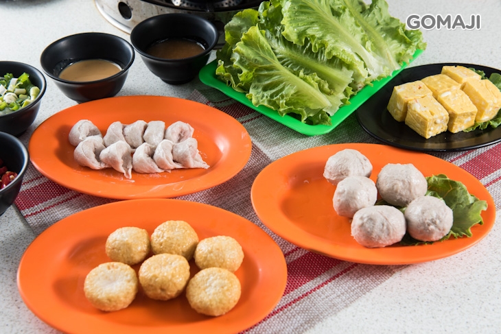 手工魚餃/龍蝦沙拉/起司魚豆腐/蔬菜