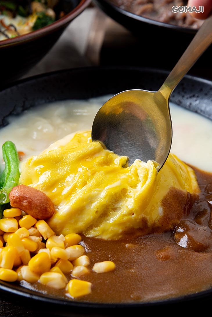 無肉雙醬奶油咖哩飯＋歐姆蛋 