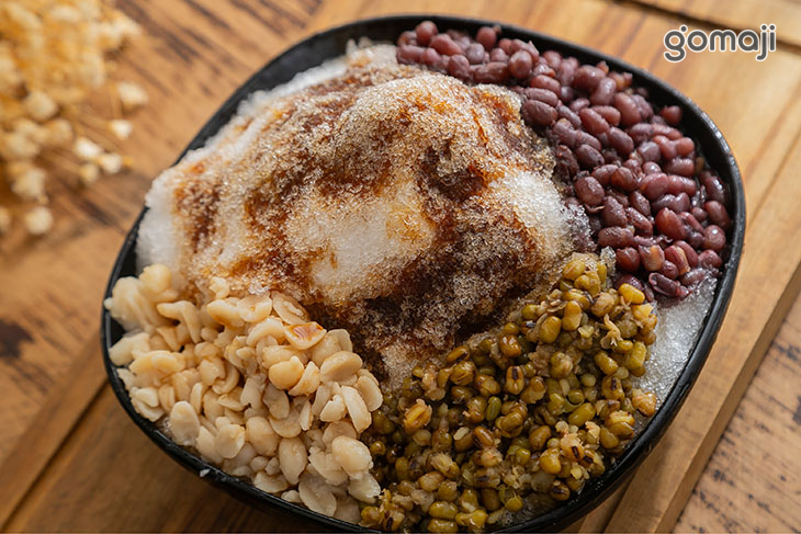 紅豆綠豆花生剉冰