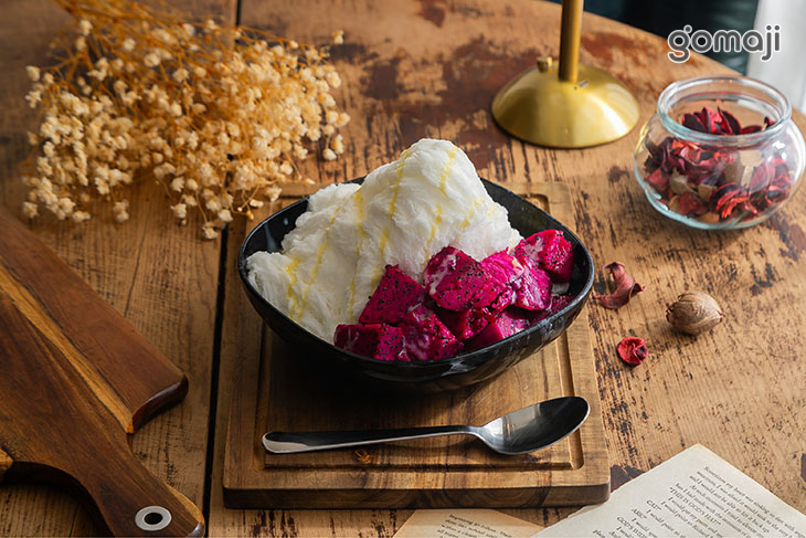 火龍果牛奶雪花冰