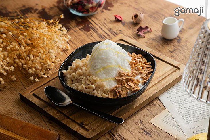 花生牛奶雪花冰