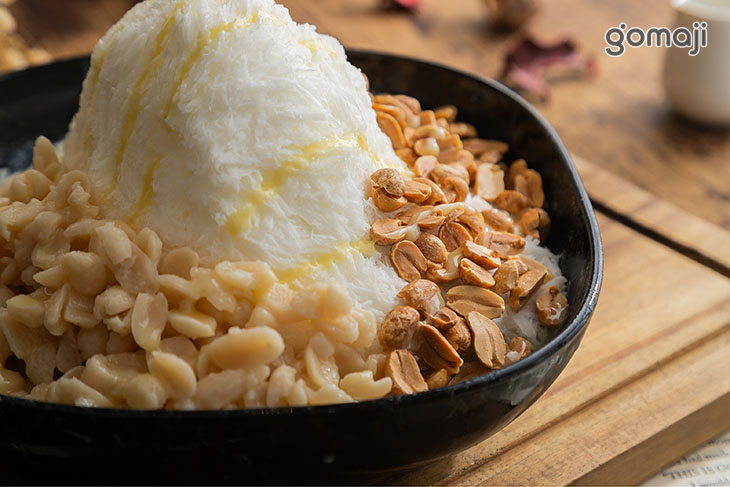 花生牛奶雪花冰