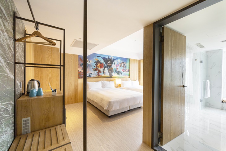 愛情海客房(兩中床)