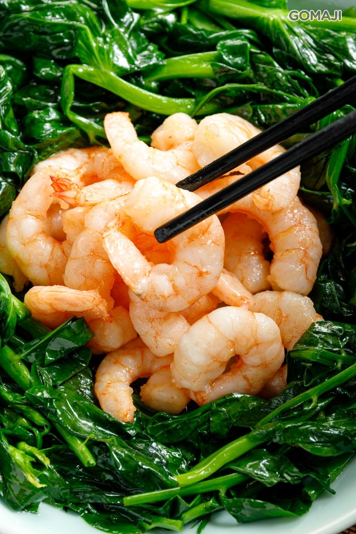 豆苗蝦仁 2