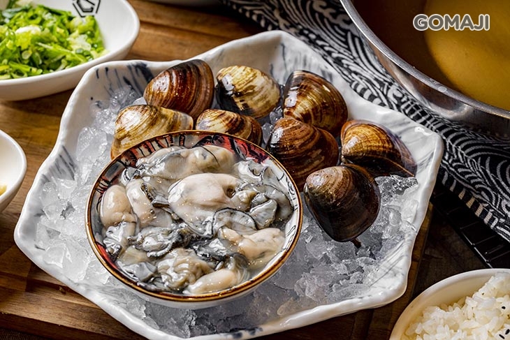 蛤蜊8顆 + 鮮蚵100g