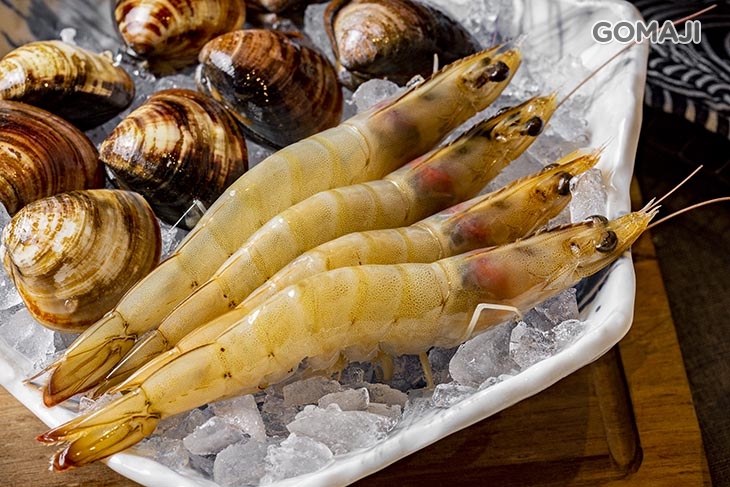 蛤蜊8顆 + 藍鑽蝦4尾