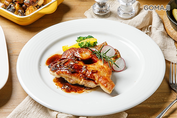 香草雞排佐7年黑酒醋