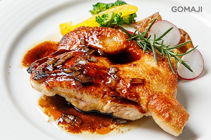 香草雞排佐7年黑酒醋