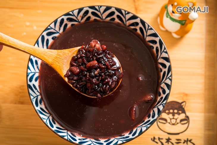 椰汁紫米紅豆西米露