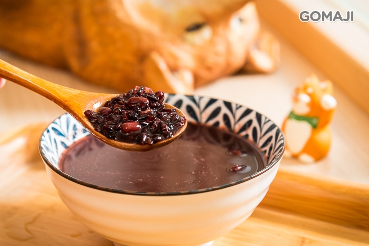 椰汁紫米紅豆西米露