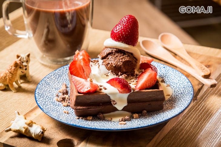 草莓巧克力鬆餅