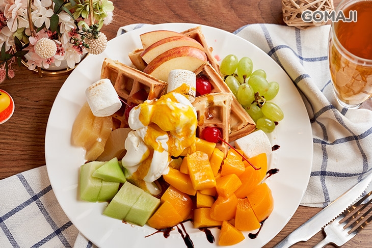 綜合水果冰淇淋鬆餅 