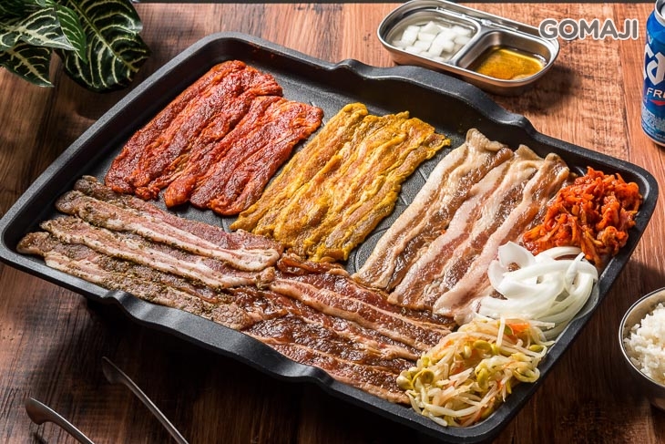 辣味豬五花一份 + 味噌豬五花一份 + 義式香料豬五花一份 + 咖哩豬五花一份 + BBQ煙燻豬五花一份