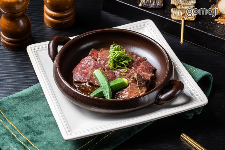 爐烤牛排佐自製柚子胡椒味增